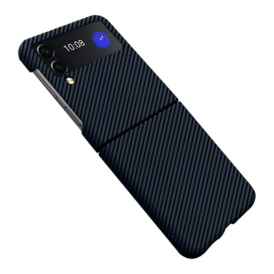 For Samsung Galaxy Z Flip 6 5 4 3 Carbon Fiber Slim Rugged Case Hinge Flip Cover