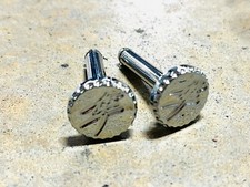 HAYABUSA CHROME KANJI ENGRAVED REAR PEG PINS 08-20 SUZUKI HAYABUSA *IMPERFECT