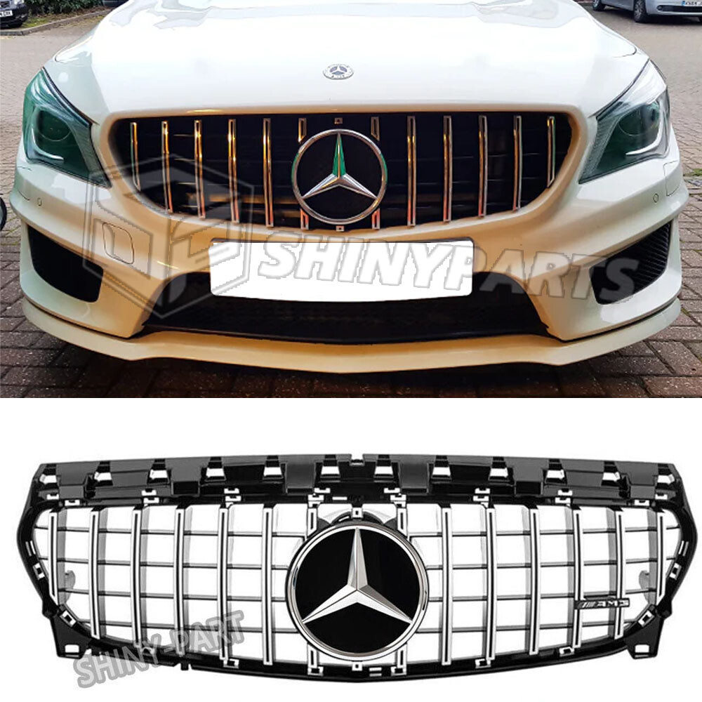 For 2013-2019 Mercedes Benz W117 CLA200 CLA250 Front Bumper Grill W/Emblem&AMG