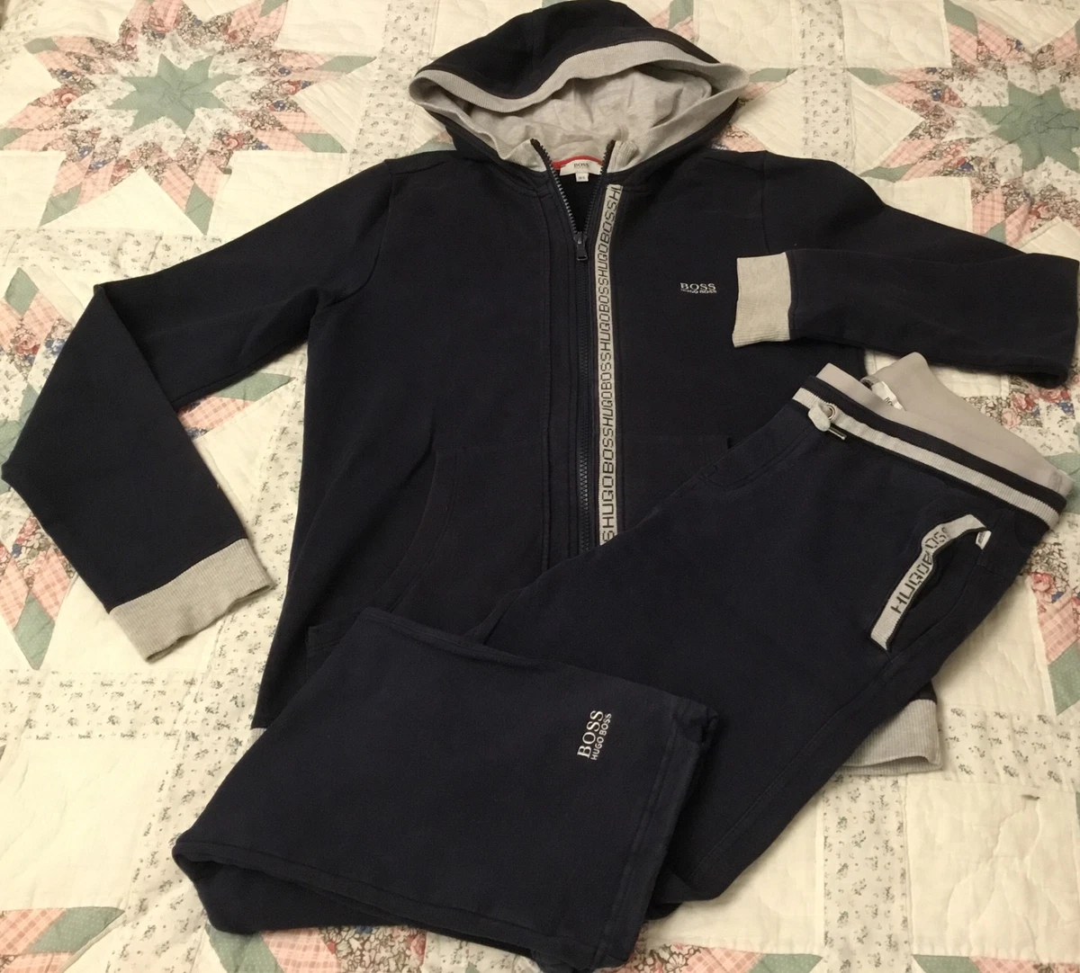 Genuine Hugo Boss Navy tracksuit Age 14-S | eBay