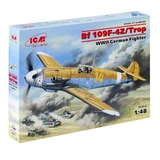 ICM 48105 Scale model kit 1:48 Messerschmitt Bf-109F-4Z/Trop WWII German fighter