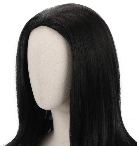 Peluca Cosplay Recta Negra 28" Disfraz Unisex Anime Fiesta Escenario Actor Juego de Rol - Imagen 11 de 23