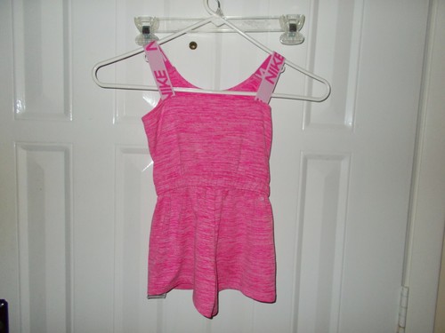 Nike Dri Fit Girls Size 4 Pink Romper One Piece Short Set - Picture 2 of 2