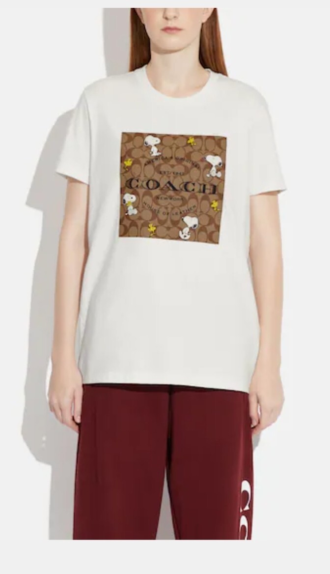 coach×PEANUTS クロップドTシャツ COACH OUTLET｜【COACH X PEANUTS】クロップド Tシャツ