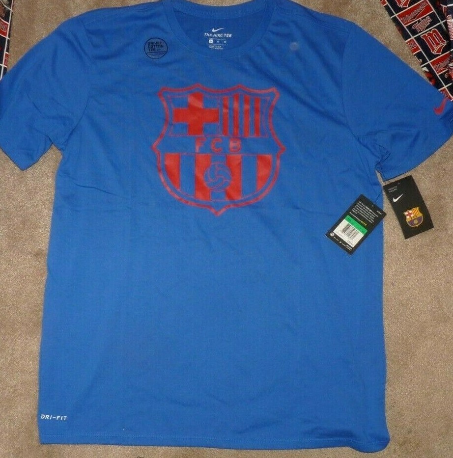FC Barcelona Nike シャツ XL スリムフィット NEW NIKE FCB Barcelona T Shirt Men XL X-Large - Dri Fit
