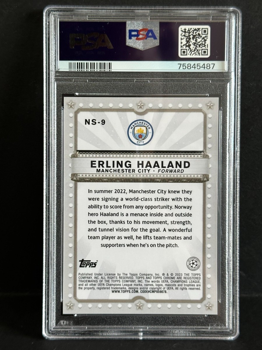 Topps UEFA CL Erling Haaland PSA10 鑑定済 2022 Topps UEFA Club Competitions Now Starring #NS9 Erling Haaland