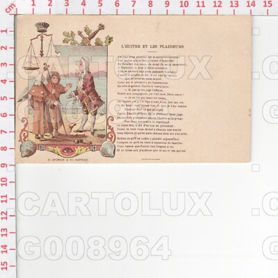 G8964 ILLUSTRATORE FAVOLA DE LA FONTAINE L HUITRE ET LES PLEIDEURS 1910 STORCK