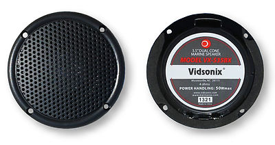 3.5'' Motorcycle Boat Spa Hot Tub Golf Cart Marine Speakers VX-S35BX Vidsonix