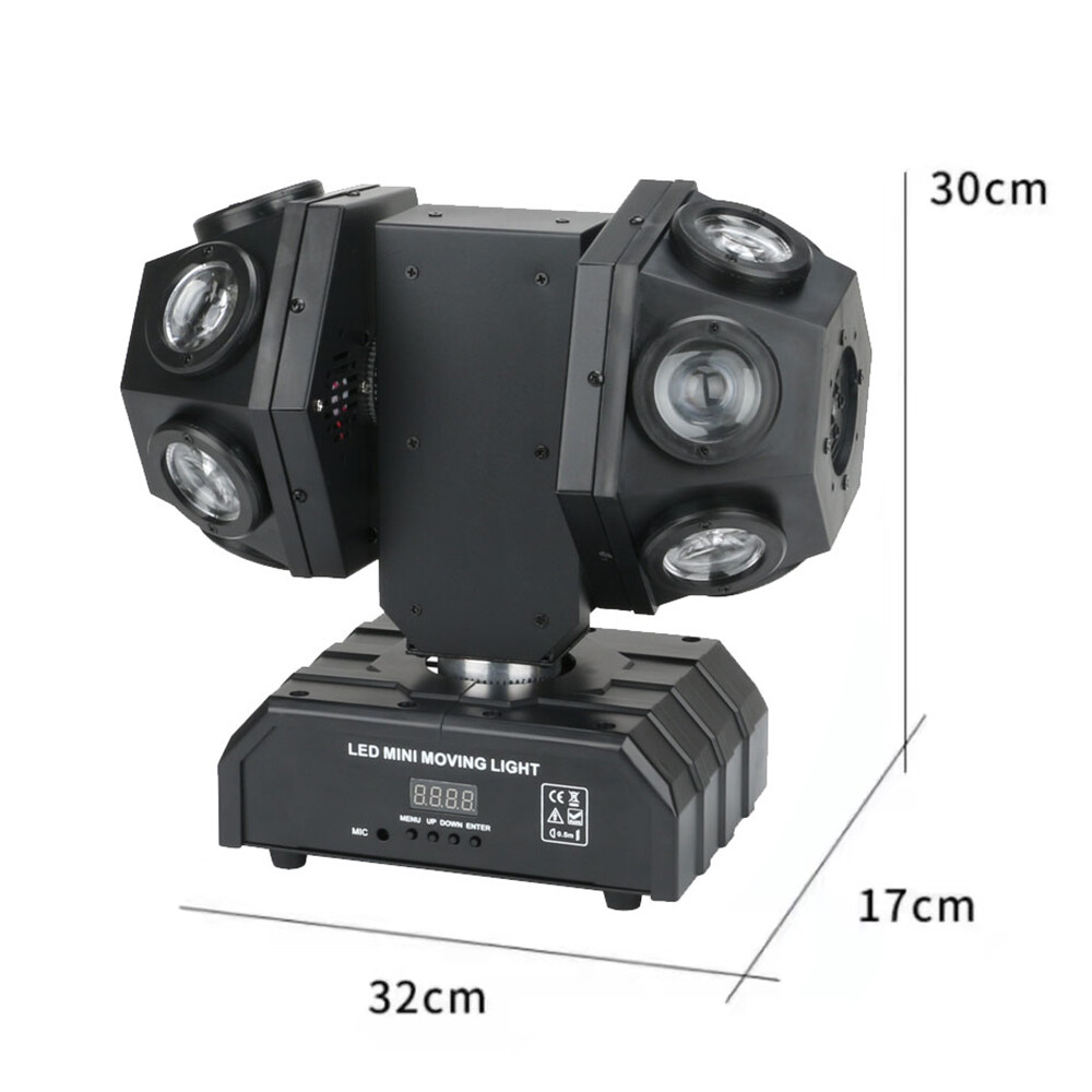 4IN1 Moving Head 12 LED Rotating Beam DMX Stage Light RGBW Disco