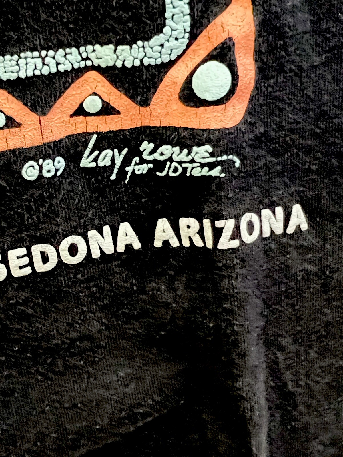 FILA T shirt nera vintage Sedona Arizona anni 90 taglia M Kay Rowe JD Tees