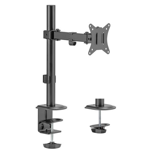 Support de bureau pour moniteur LCD bras simple VESA 75x75 100x100 Maclean.