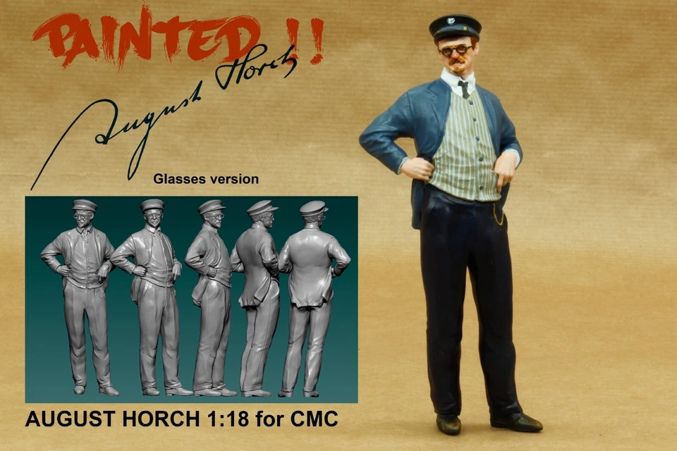 August Horch VERNICIATA per CMC MINICHAMPS AUTOART SUN STAR 1:18 - Immagine 4 di 4