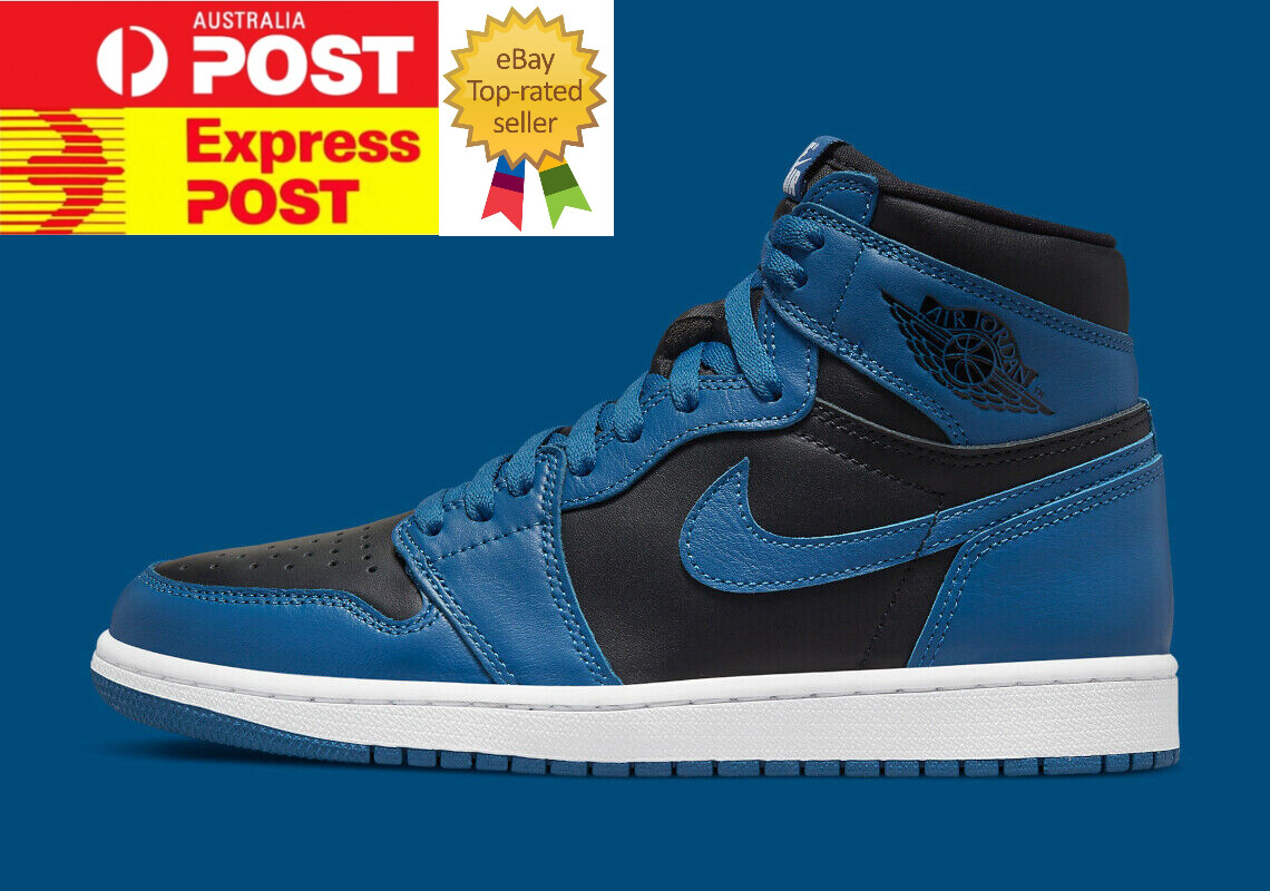 Nike Air Jordan 1 Retro High OG Dark Marina Blue Black 555088-404 size 11.5  US | eBay