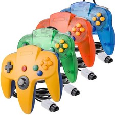 4 Stk N64 Controller, Wired Game pad Joystick [3D Analog Stick] for N64 Console