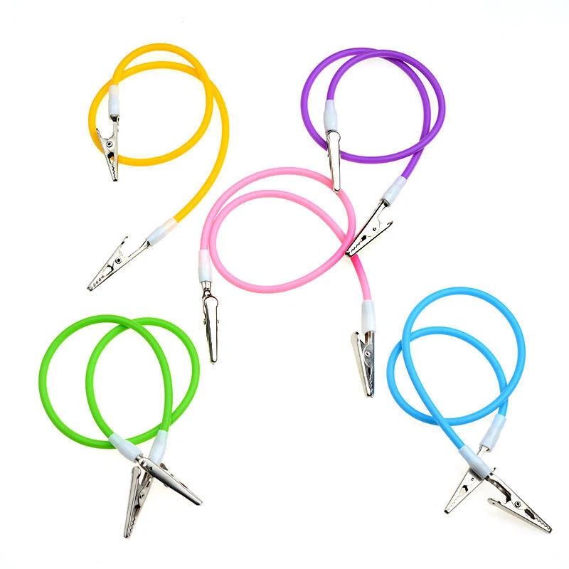 2 Clip Portabavaglini Dentali In Metallo Regolabili - Leggere E Portatili Per Dentisti, Barbieri, Ristoranti - Colore Argento