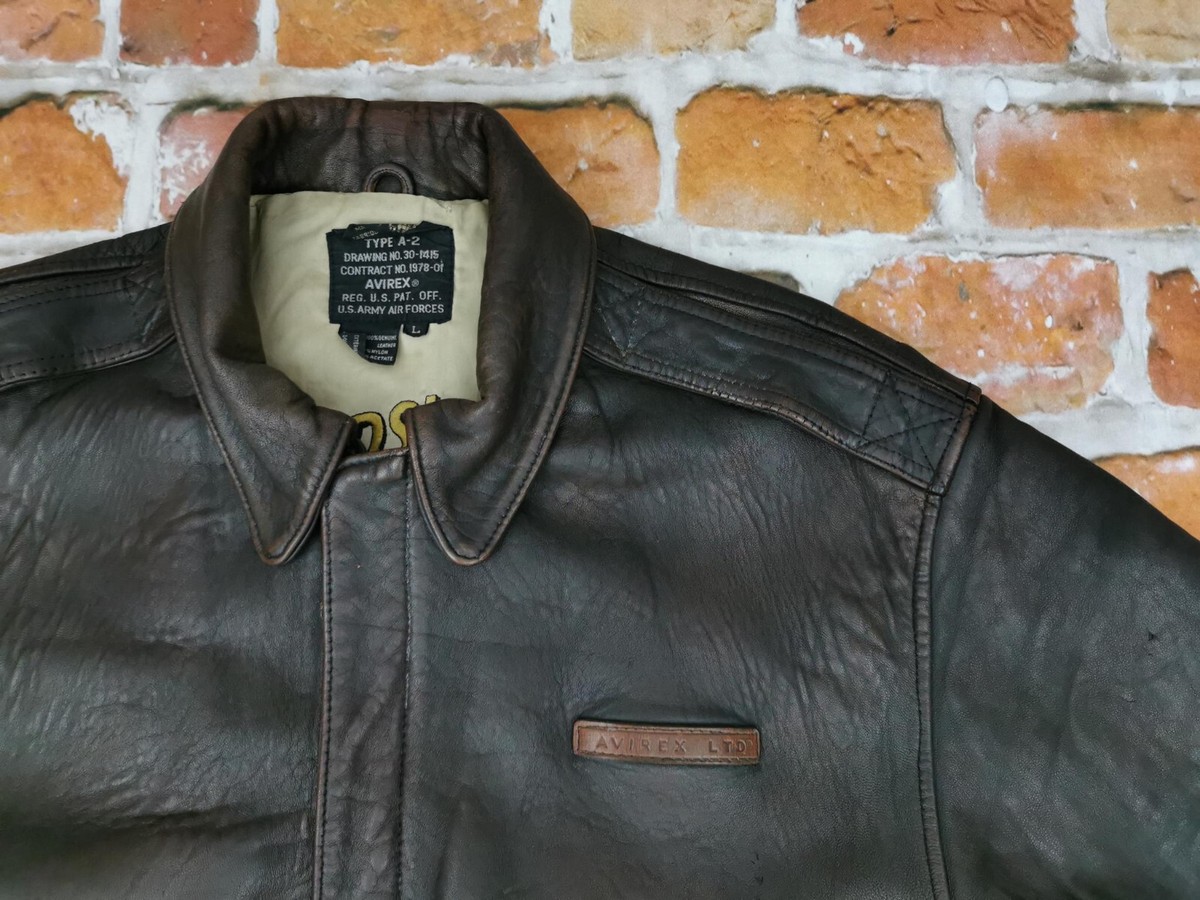 Avirex USA Vintage A2 Pilot Leather Jacket 1943 Glenn Miller Avirex USA Vintage A2 Pilot Leather Jacket 1943 Glenn Miller