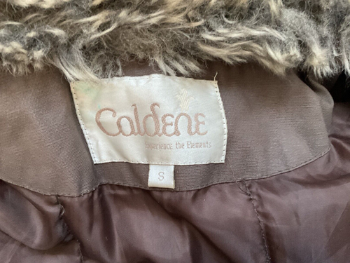 CALDENE ladies brown waxed winter riding jacket size SMALL - Picture 5 of 5