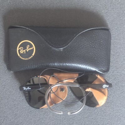 Vintage Bausch and Lomb Ray-Ban Cats 5000 Glacier Glass Black with