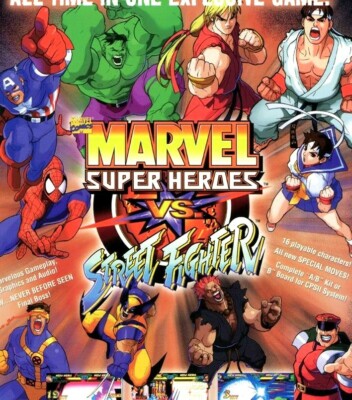 Marvel Super Heroes VS Street Fighter Arcade FLYER Game Artwork
