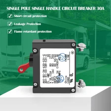 Genuine Marine 30A Single Pole Circuit Breaker 30 Amp 1-Pole