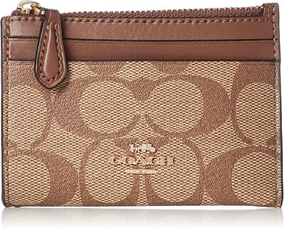 [Coach] Mini Skinny ID Case Signature Canvas 88208 IME74 Khaki/Saddle 2