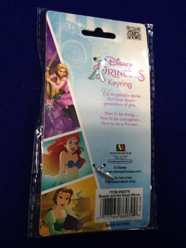 Disney La Bella y la Bestia Bella Espejo Llavero Bolso Clip Nuevo Foto 2 de 4