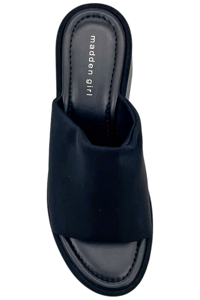 Madden Girl Nico Platform Wedge Sandals Black eBay