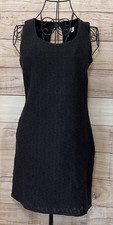 DIVIDED by H&M Black Lace Sleeveless Sheath Mini Dress, Fully Lined, Size 8