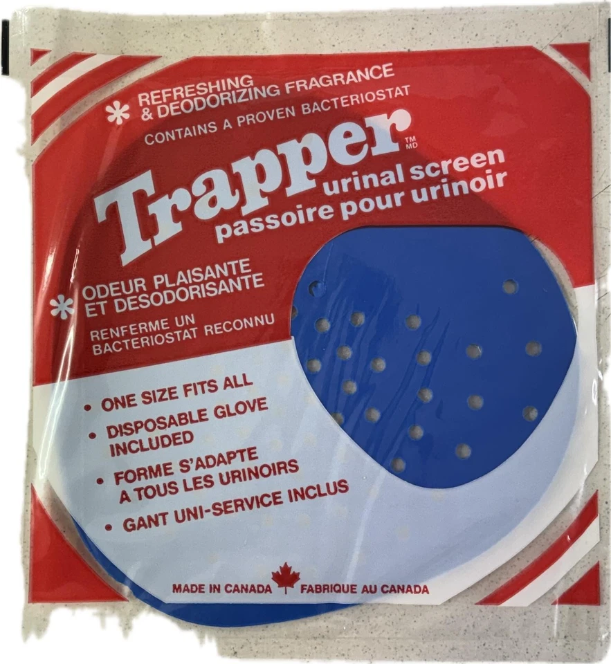 Pk of 2 Trapper  Urinal Screen Deodoriser Mat Toilet Anti Splash Fresh Fragrance - Image 2 of 4