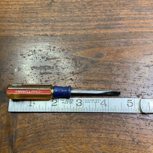 Vintage Craftsman Pocket Clip Slotted Screwdriver 9 41421 WF 1/8” Made USA Red - Picture 9 of 9