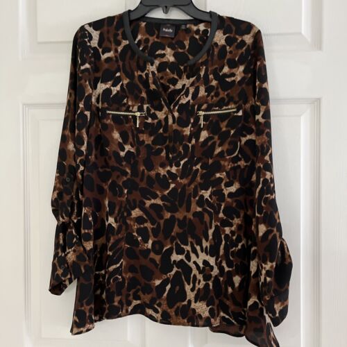 Ladies RAFAEL Cheetah Print Blouse Size Small - NWT - Picture 2 of 7