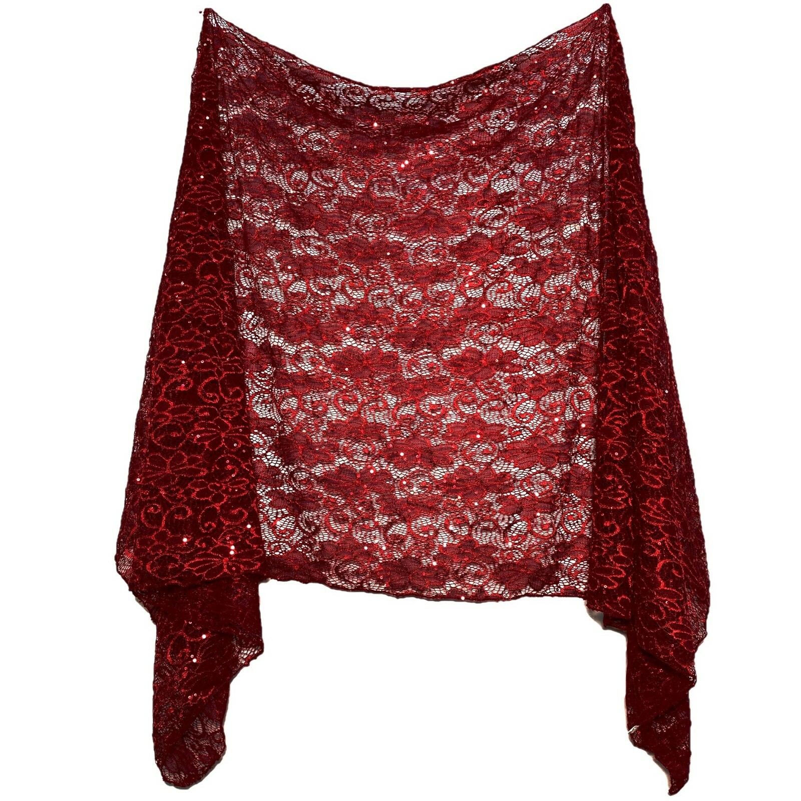 Vintage Spitzenschal Mit Perlen - Retro Schal Für Abendkleider & Cosplay