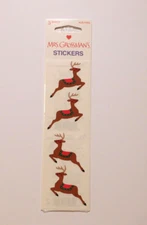 Mrs. Grossman's Lot of 3 Strips Brand New in Package ~Reindeer~ Stickers HTF