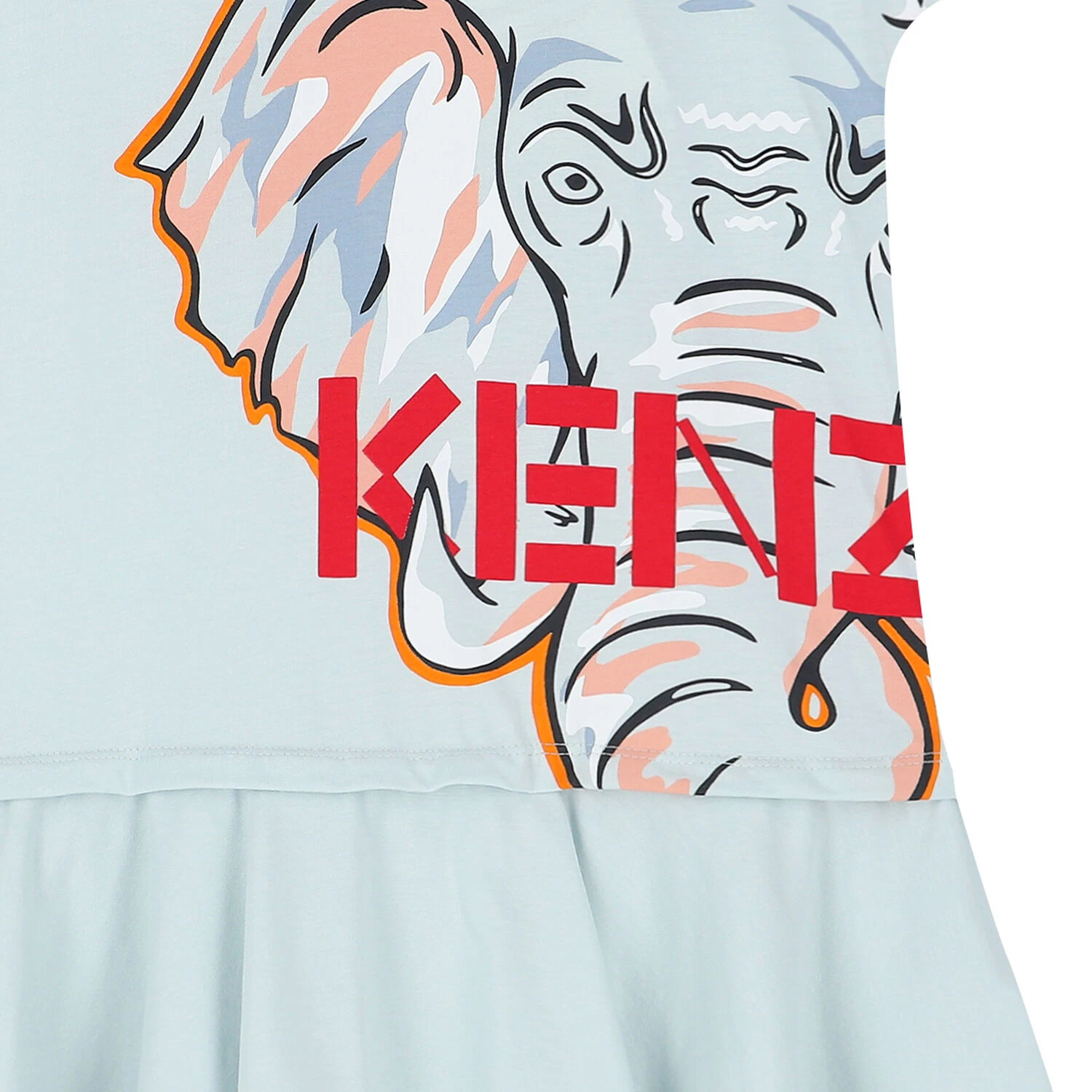 Abito con logo in cotone biologico Kenzo per bambina blu pallido taglia 12 anni prezzo di ricambio £110