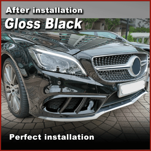 2xGlanz Schwarz Front Stoßstange Lufteinlass Entlüftung für Mercedes W218 CLS400 - Picture 3 of 11