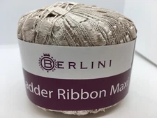 Berlini Ladder Ribbon Maxi Yarn #164 Enchanted (Beige / Bone) 50 Gram 98 Yards