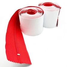 (2-Pack) Heavy-Duty Dust Protector Zipper - Adhesive Door Zipper - 