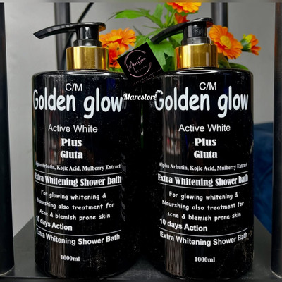 X1 Golden Glow Active White Plus Gluta Extra Whitening Shower Bath 1000ml. 1 Pcs