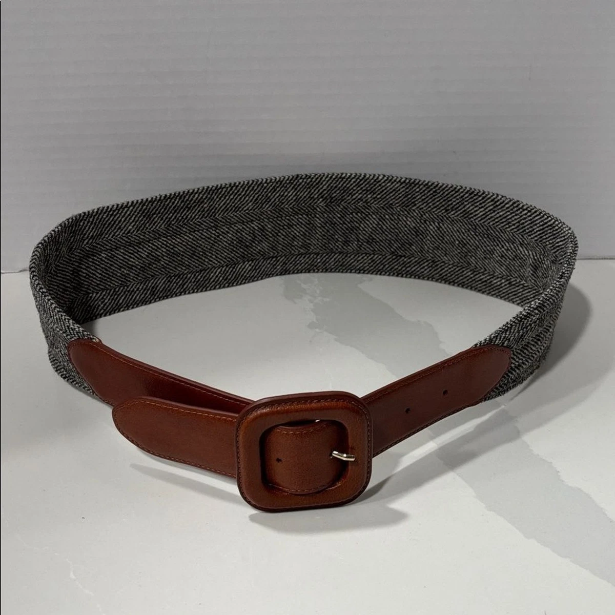 Cole Haan Women’s Mixed Media Boho Belt Size S 35 Inches Long Brown And Black Cole Haan Wide Belts for Women for sale | eBay main image 3