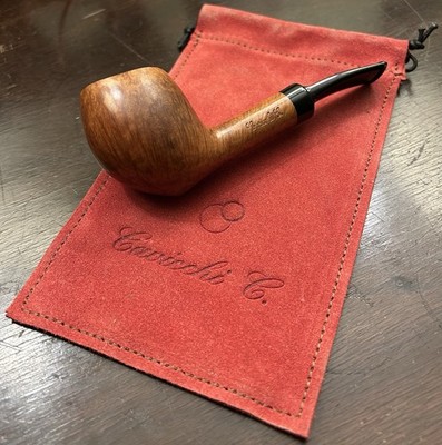 Cavicchi Acorn Estate Tobacco Pipe with Cavicchi Red Drawstring Pouch