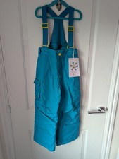 Frugi Snow And Ski Salopettes Tobemory Teal 5-6 Years BNWT