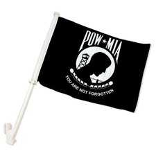 1 Dozen POW-MIA 12x15in Double-Sided Military Veteran Day Window Car Flags