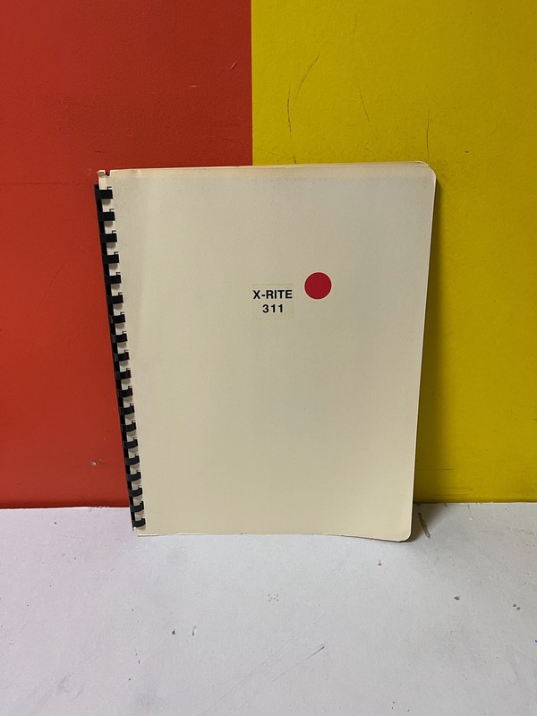 X-RITE 311 Equipment Operating Instructions