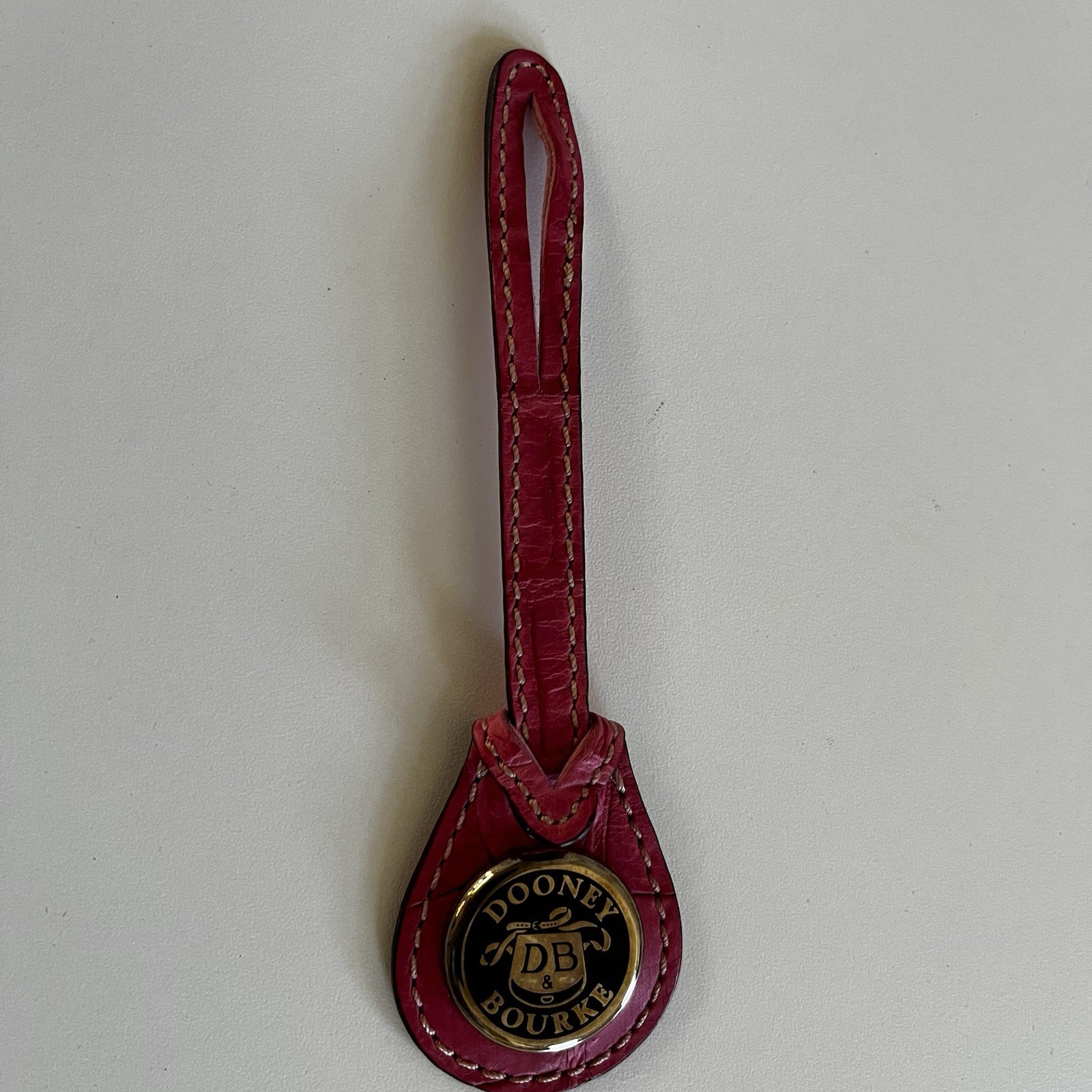 Dooney & Bourke Pink Leather Key Fob Charm