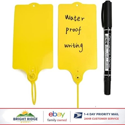 Round Waterproof Shipping Tags with Strong Locking Ties for Secure Packaging