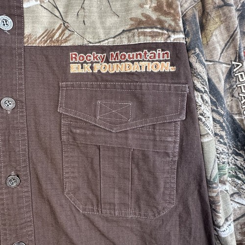 Rocky Mountain Elk Foundation 25th Anniversary 2008 Realtree Embroidered Shirt M - Picture 4 of 11