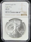 2025 P American Silver Eagle NGC MS69 ASE Eagle Privy Graded US Coin Slab (289)