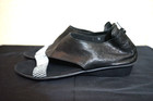 Sesto Meucci women's black back zip peep toe leather shoes 9M — photo 3