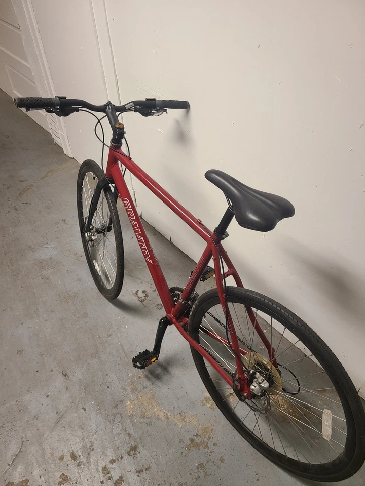Gravity Liberty Flat Bar Road Bike (Red) (Used - Fair Condition) - Image 2 of 3