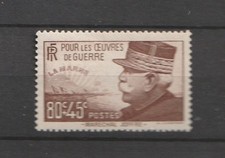FRANCE 1940 - pour les oeuvres de guerre - N° T- 454
